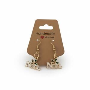 Handmade Christmas Noel Dangle Earrings